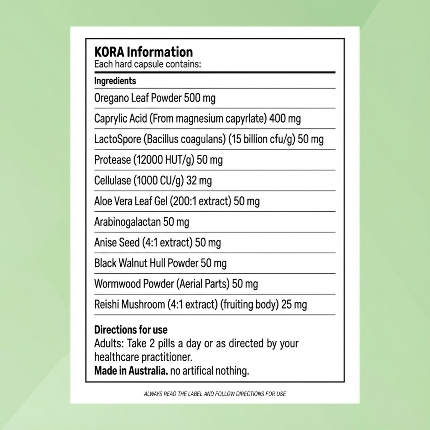 KORA Gut Cleanse + Restore